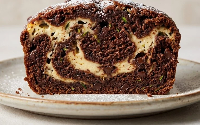 Cream Cheese Swirl Chocolate Zucchini Bread
