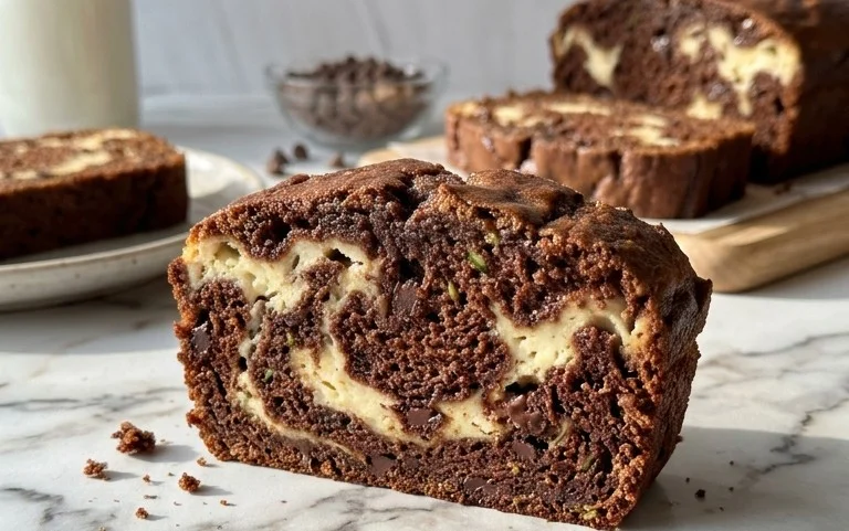 Pain Courgette Chocolat Cream Cheese Swirl Facile