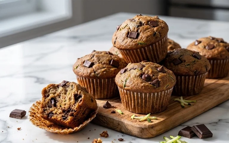 Muffins Courgette Chocolat Faciles & Moelleux