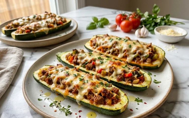 Courgettes Farcies au Four Faciles et Délicieuses