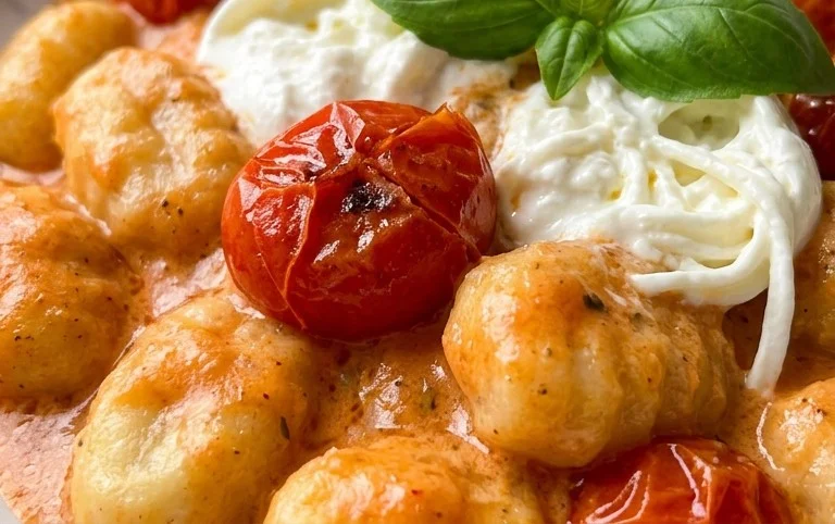 Gnocchi crémeux aux tomates cerises & burrata