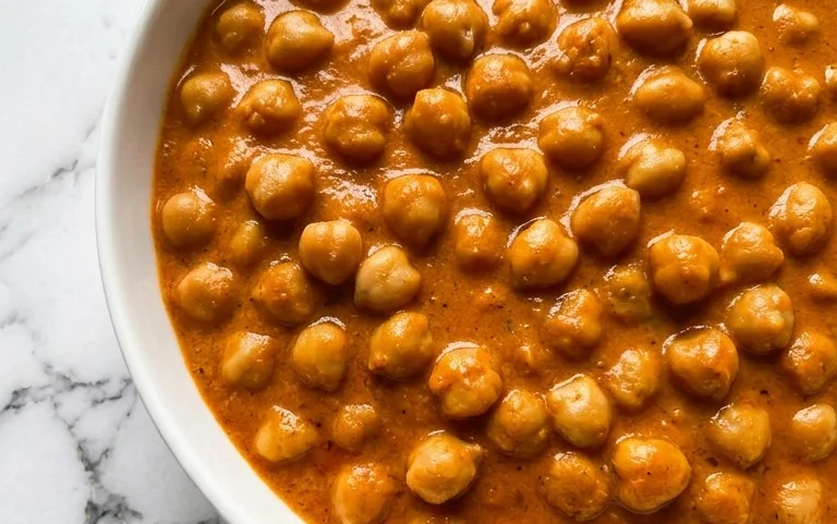 Pois Chiches au Beurre Indiens : Recette Chana Masala Crémeux
