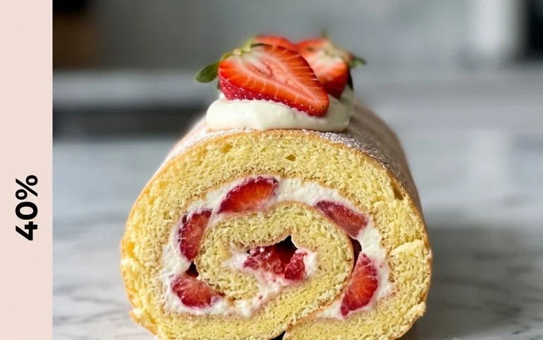 Gâteau Roulé Fraises Facile : Recette Délicieuse