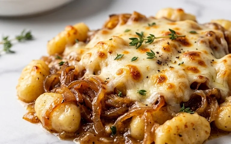 Gnocchi Oignon Gratiné au Four : Recette Rustique