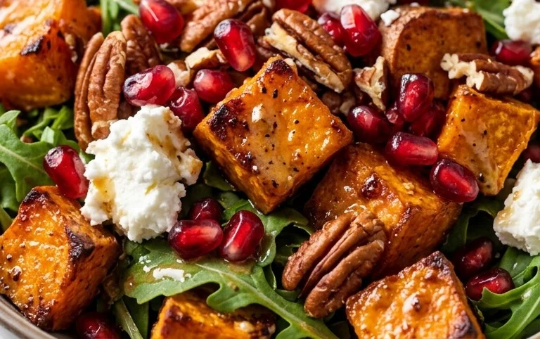 Roast Sweet Potato Goat Cheese Salad
