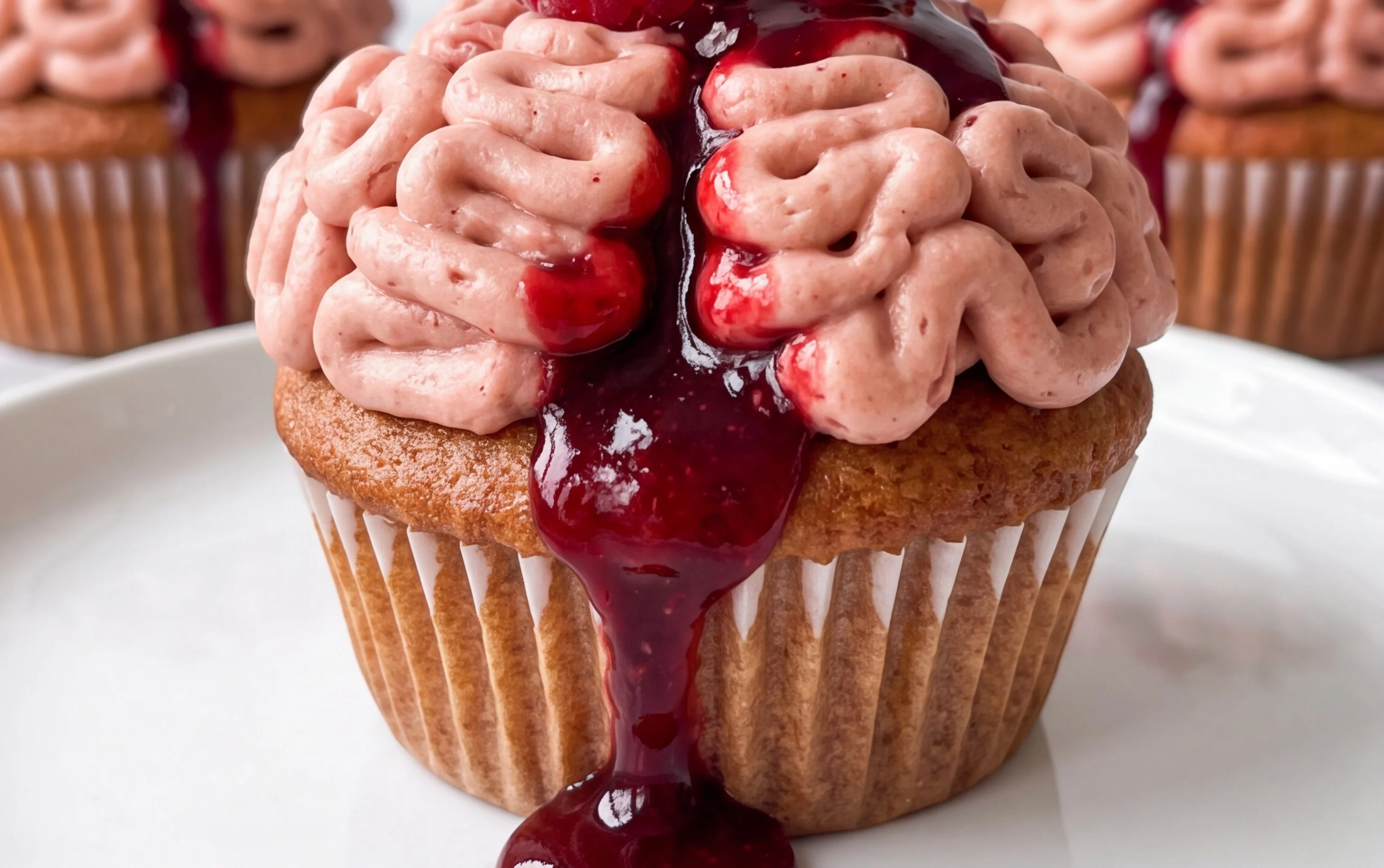 Bleeding Brain Cupcakes