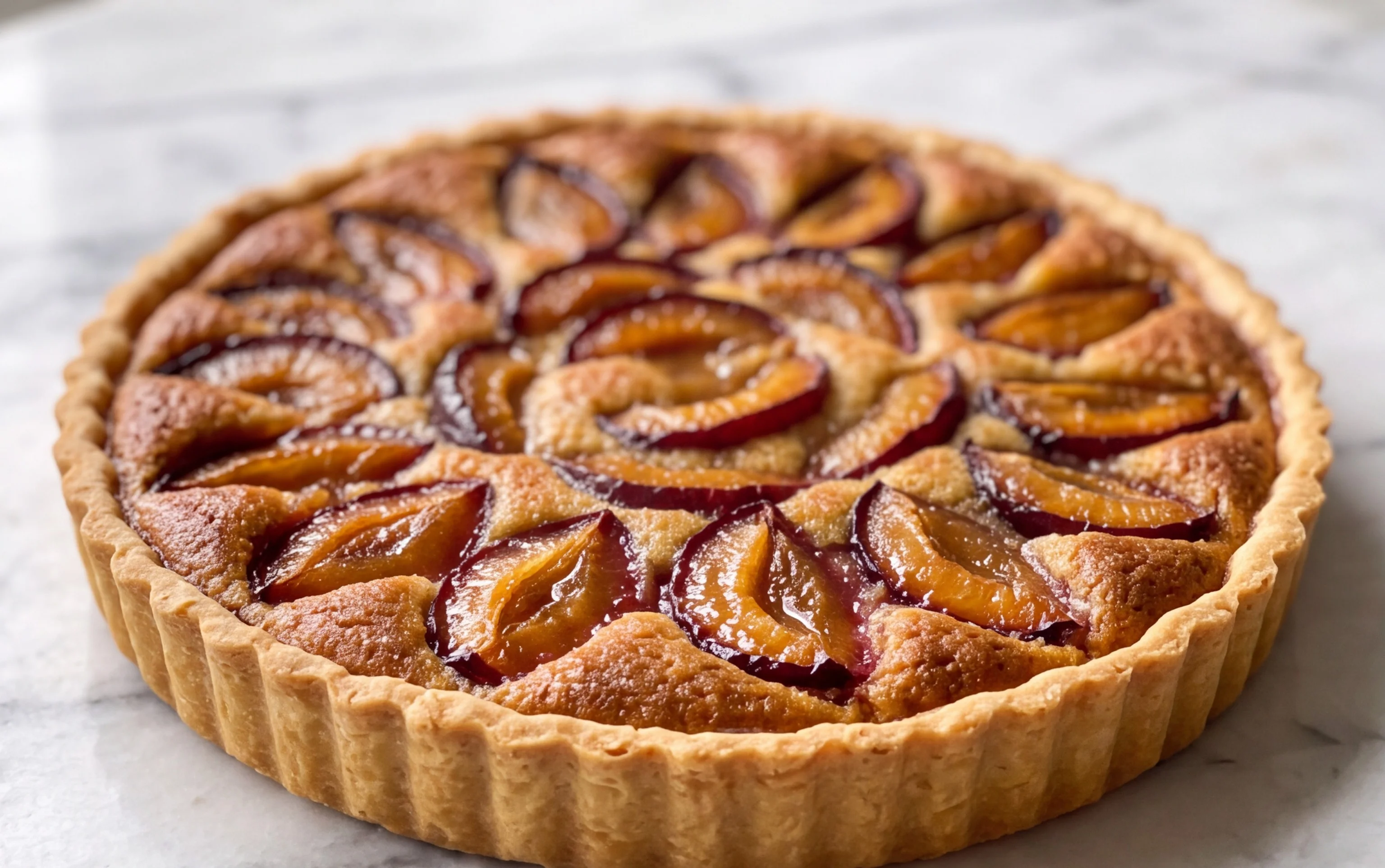 French Plum Frangipane Tart (Tarte aux Prunes)